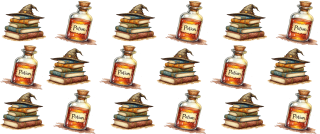 UV DTF samolepky - Knihy a lektvary