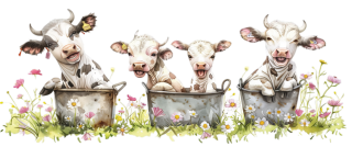 UV DTF samolepky - Kravky