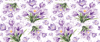 UV DTF samolepky - Fialové květiny