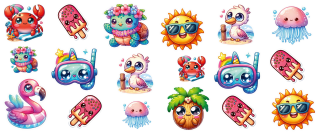 UV DTF samolepky - Léto