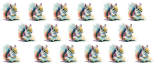 UV DTF samolepky - Veverka