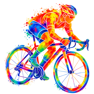 NAŽEHLOVAČKA - Cyklista abstrakt