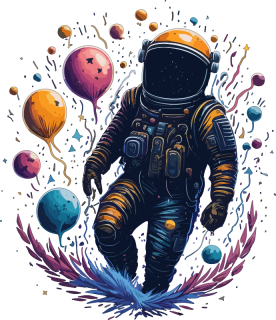 NAŽEHLOVAČKA - Astronaut s balonky