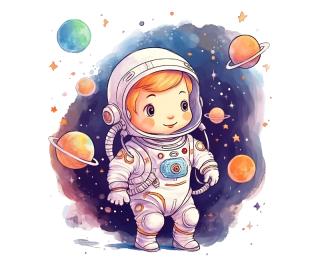 NAŽEHLOVAČKA - Kosmonaut s planetami dětský