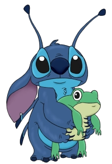 NAŽEHLOVAČKA - Stitch s žábou