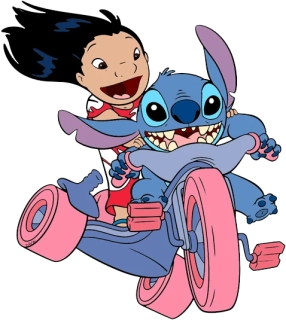 NAŽEHLOVAČKA - Stitch a Lilo na tříkolce