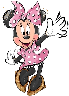 NAŽEHLOVAČKA - Minie růžové šaty