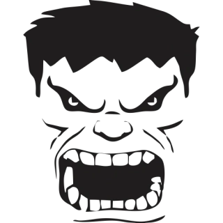 NAŽEHLOVAČKA - Hulk hlava obrys