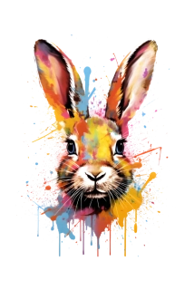 NAŽEHLOVAČKA - Zajíc hlava barevná