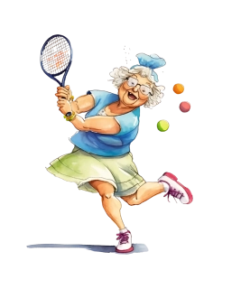NAŽEHLOVAČKA - Babča hraje tenis