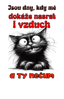 NAŽEHLOVAČKA -Jsou dny kdy mě dokáže nasrat i vzduch a ty nečum - kočka