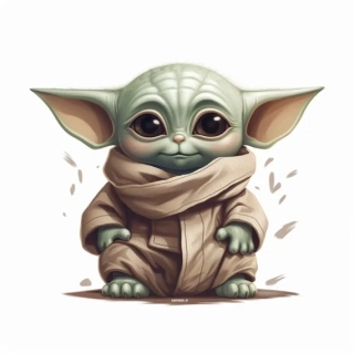 NAŽEHLOVAČKA - Yoda baby stojí