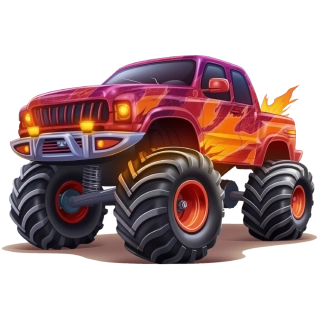 NAŽEHLOVAČKA - Monster auto s plameny