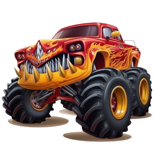 NAŽEHLOVAČKA - Monster auto ohnivé