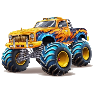 NAŽEHLOVAČKA - Monster auto modré