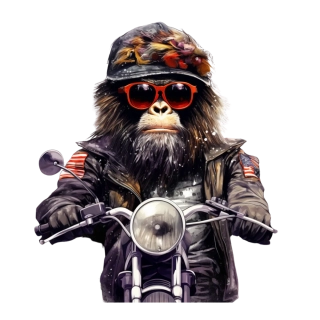 NAŽEHLOVAČKA - Motorkář šimpanz