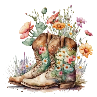 NAŽEHLOVAČKA - Boty s květinami 1