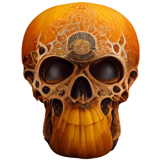 NAŽEHLOVAČKA - Halloweenská lebka s dýní