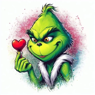 NAŽEHLOVAČKA - Grinch se srdíčkem v prstech