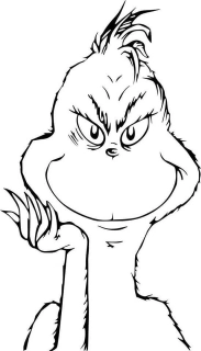 NAŽEHLOVAČKA - Grinch obrys