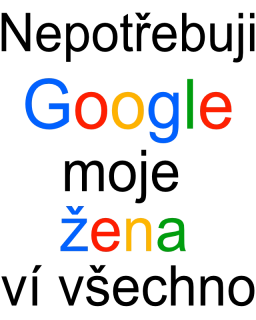 NAŽEHLOVAČKA - Nepotřebuji google moje žena ví všechno