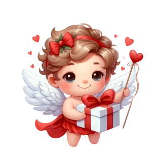 NAŽEHLOVAČKA - Amorek s dárkem