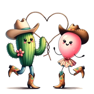 NAŽEHLOVAČKA - Kaktus s balónkem