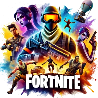 NAŽEHLOVAČKA - Fortnite bojovníci fialovo modro žlutý