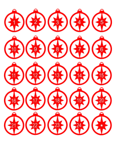 NAŽEHLOVAČKA - Adventní čísla v ozdobě